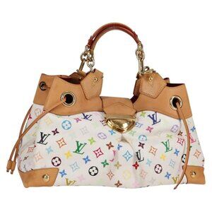 LOUIS VUITTON Monogram Multicolor Ursula Tote Bag White M40123 LV Auth BA2955
